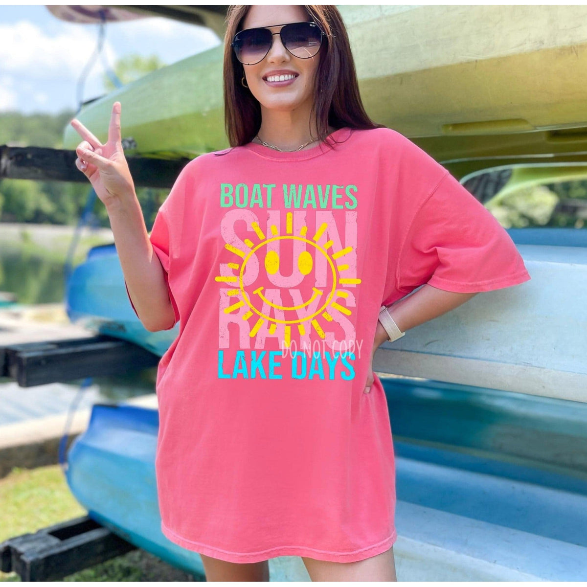 Boat Waves Lake Days  Graphic Tee allow 7 days to process + shipping time