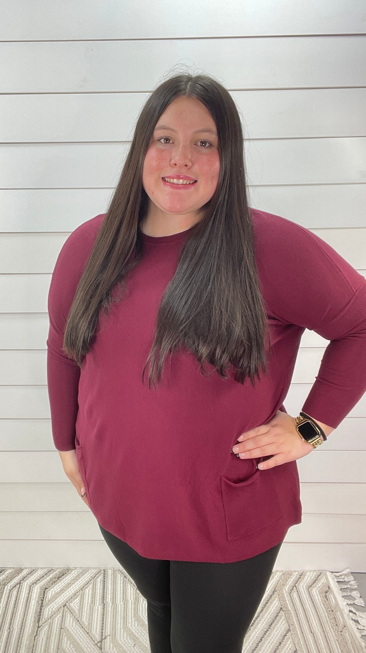 MULBERRY OVERSIZED TWO POCKET SWEATER