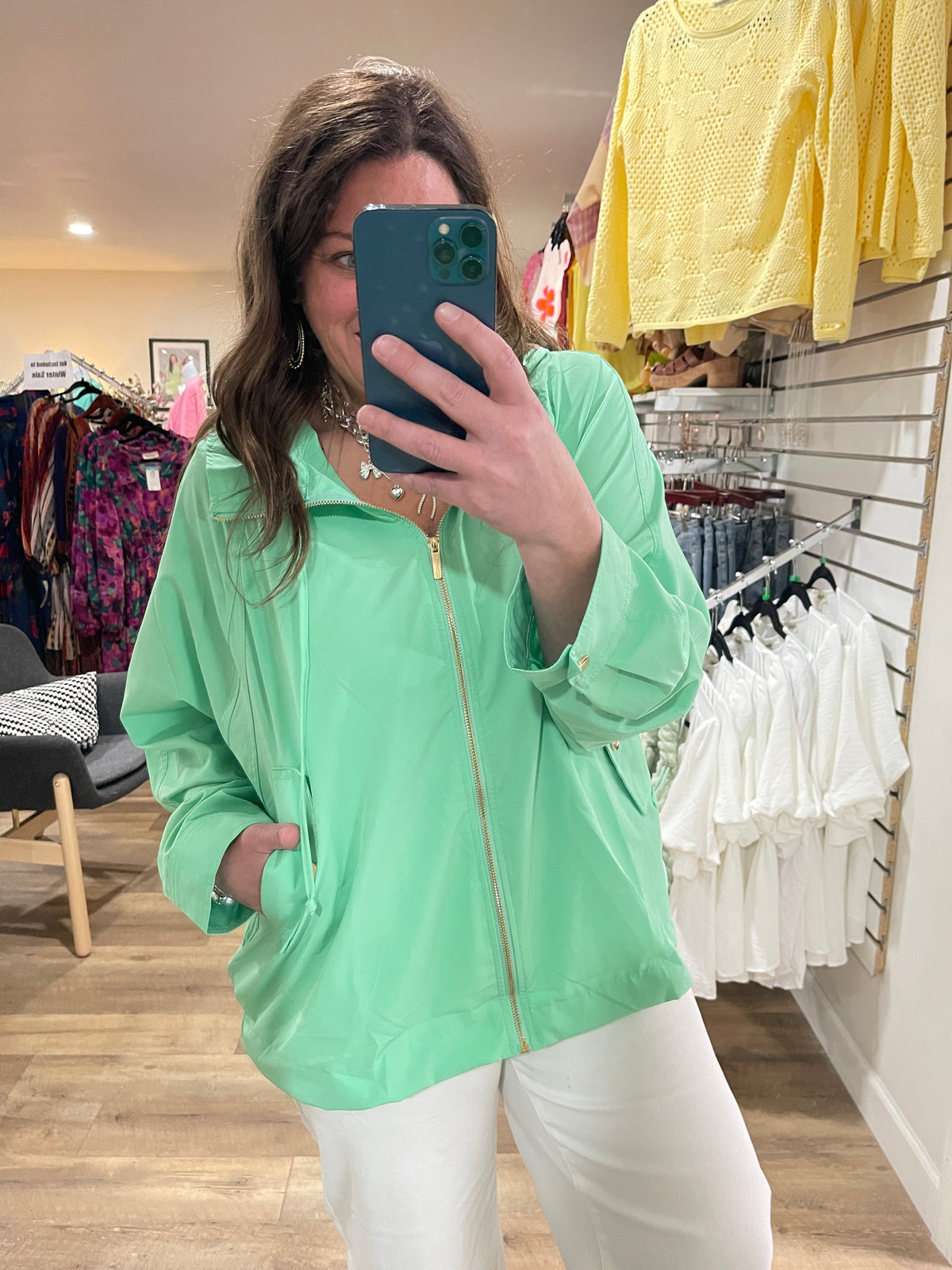 DEAR SCARLETT ON THE TRACK JACKET - SEAFOAM