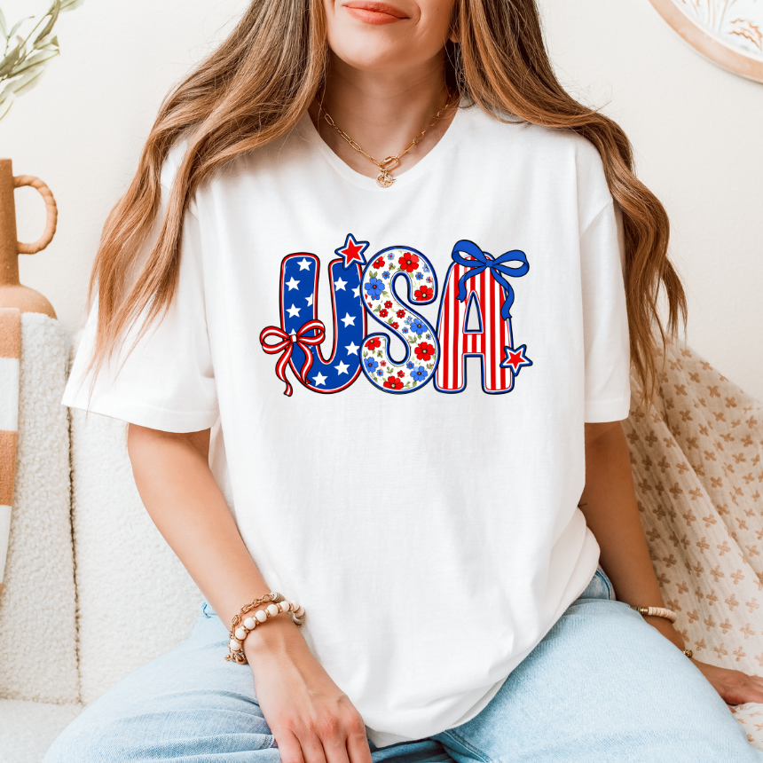 **FINAL SALE**  USA STAR/FLORA/STRIPE