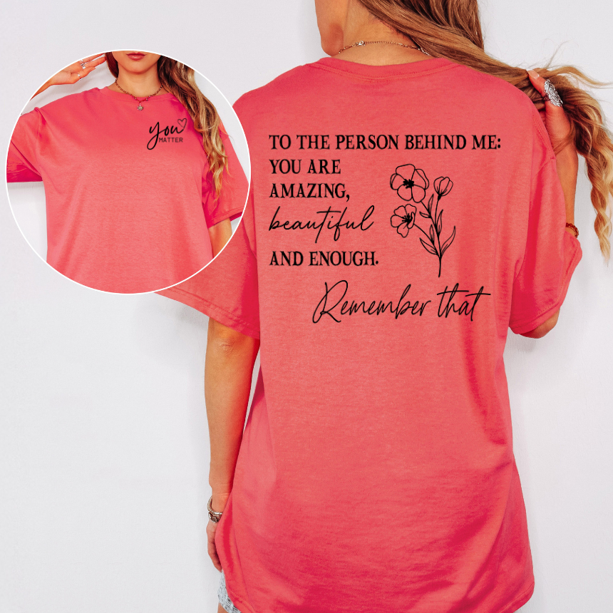 'YOU ARE AMAZING' FLORAL PRINT GRAPHIC TEE