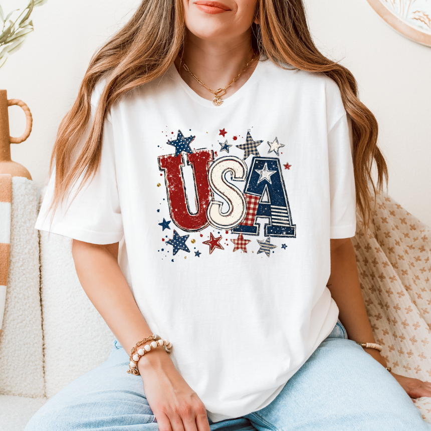 **FINAL SALE** USA STARS GINGHAM