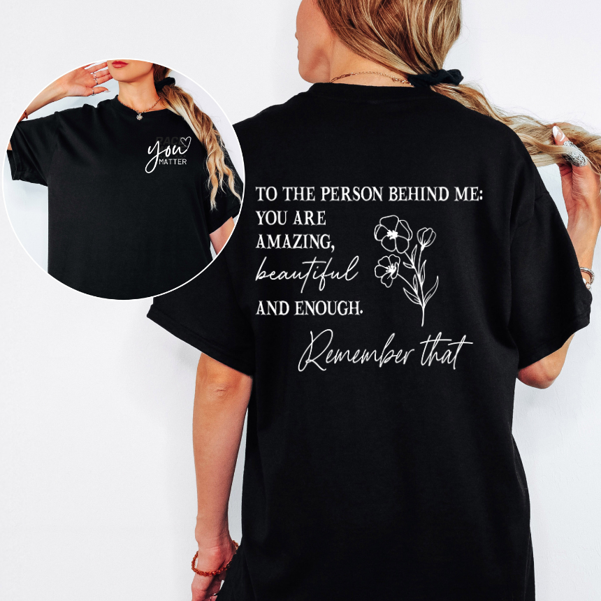 'YOU ARE AMAZING' FLORAL PRINT GRAPHIC TEE