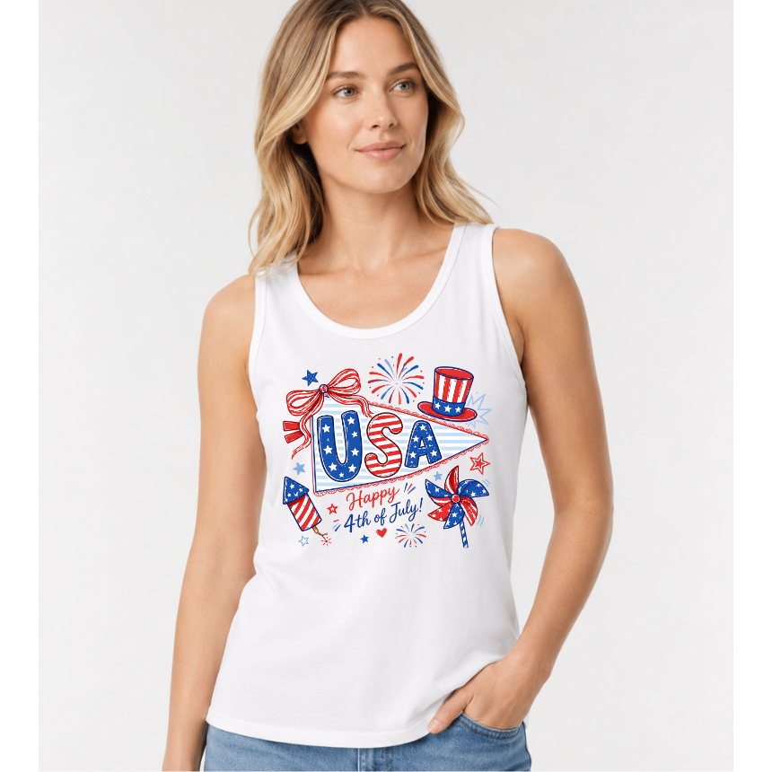 FINAL SALE TANK*** USA PENNANT
