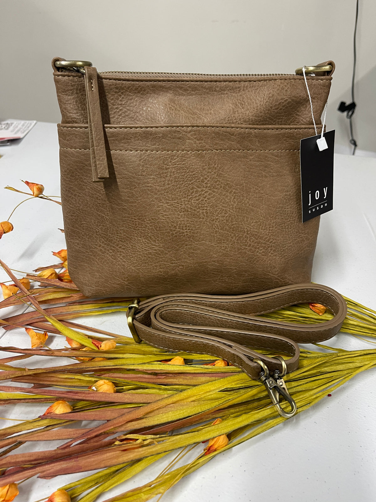 FAWN LAYLA TOP ZIP CROSSBODY BAG