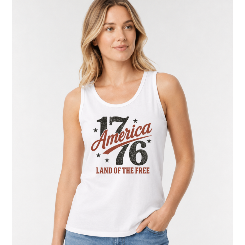 FINAL SALE TANK*** 1776 AMERICA (CHARCOAL)