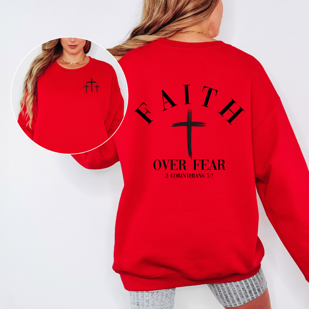 FAITH OVER FEAR GRAPHIC SWEATSHIRT