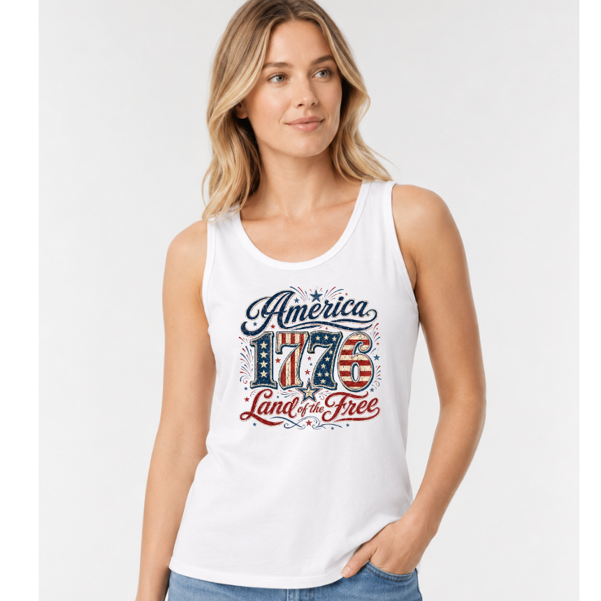 FINAL SALE TANK*** AMERICA 1776 VINTAGE