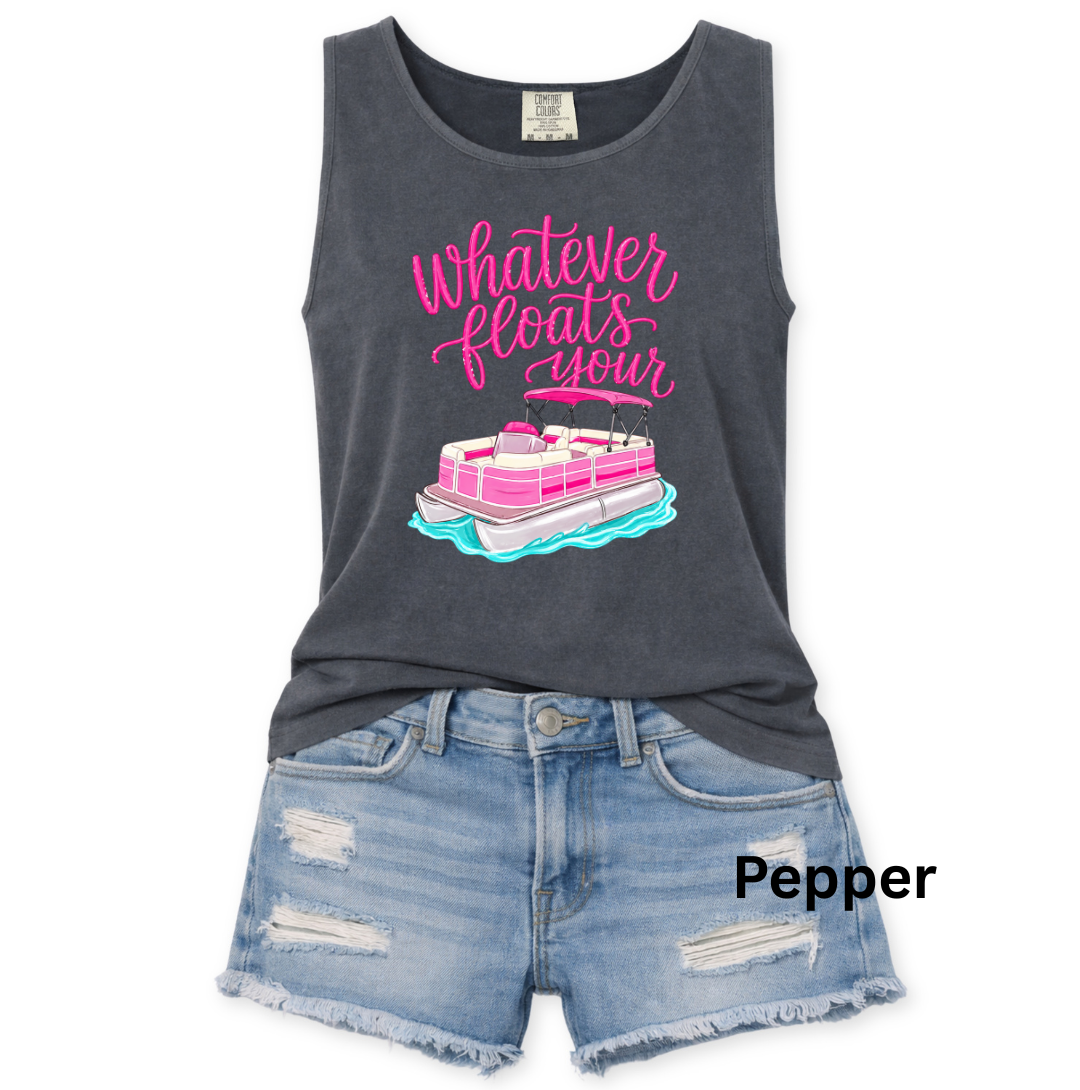 WHATEVER FLOATS YOUR BOAT - COMFORT COLORS TANK - S-3XL