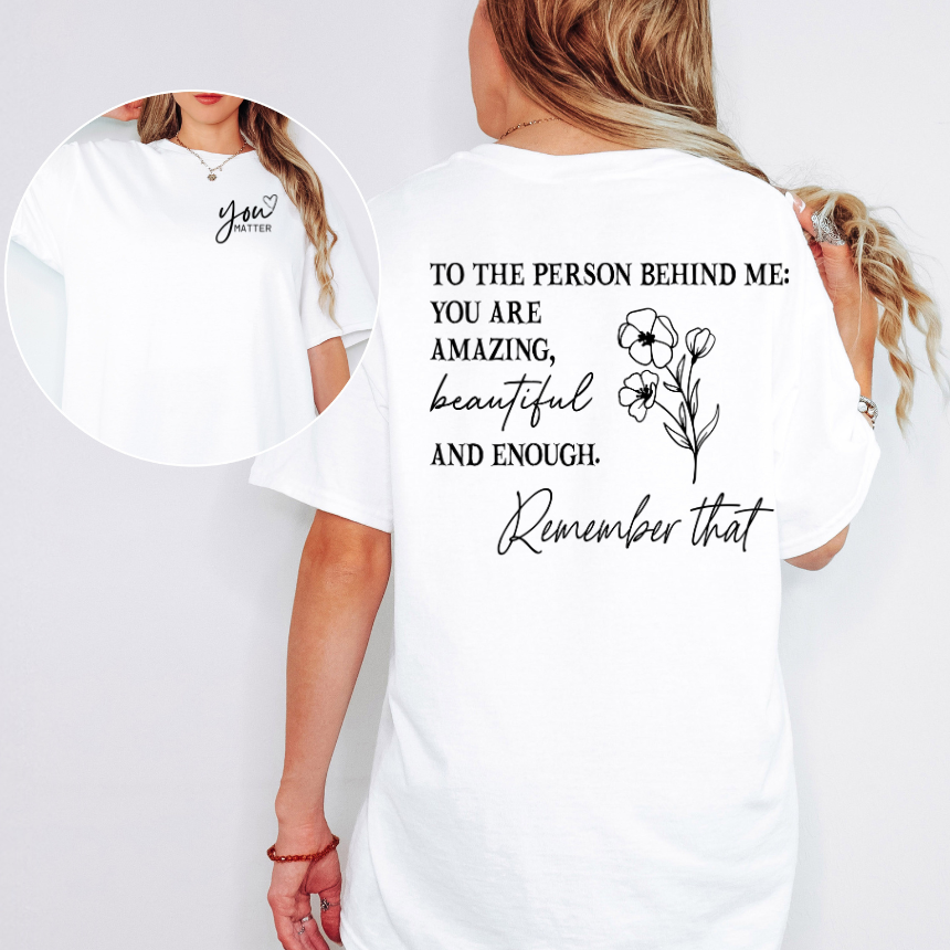 'YOU ARE AMAZING' FLORAL PRINT GRAPHIC TEE