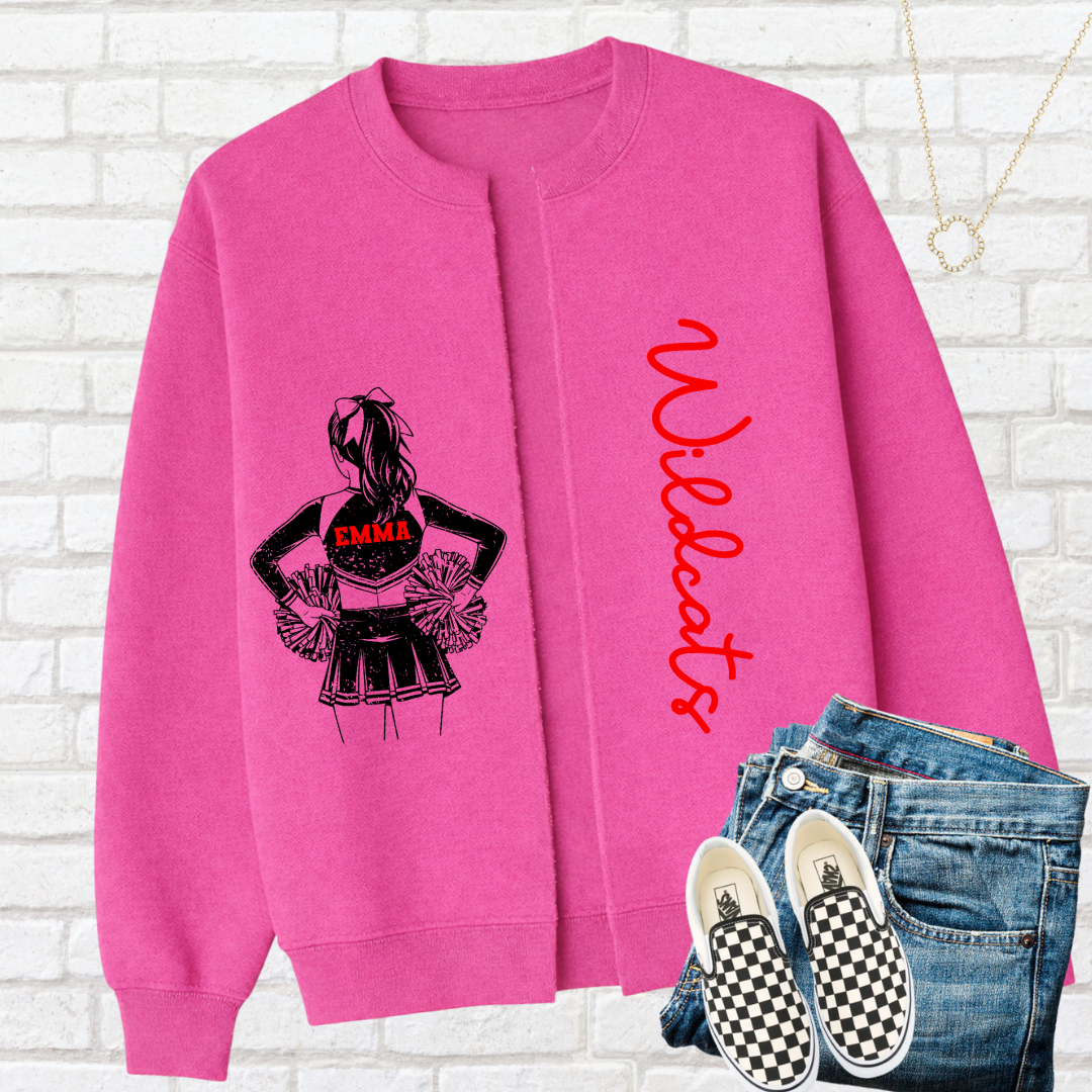 CHEERLEADING Custom Split Cardigan