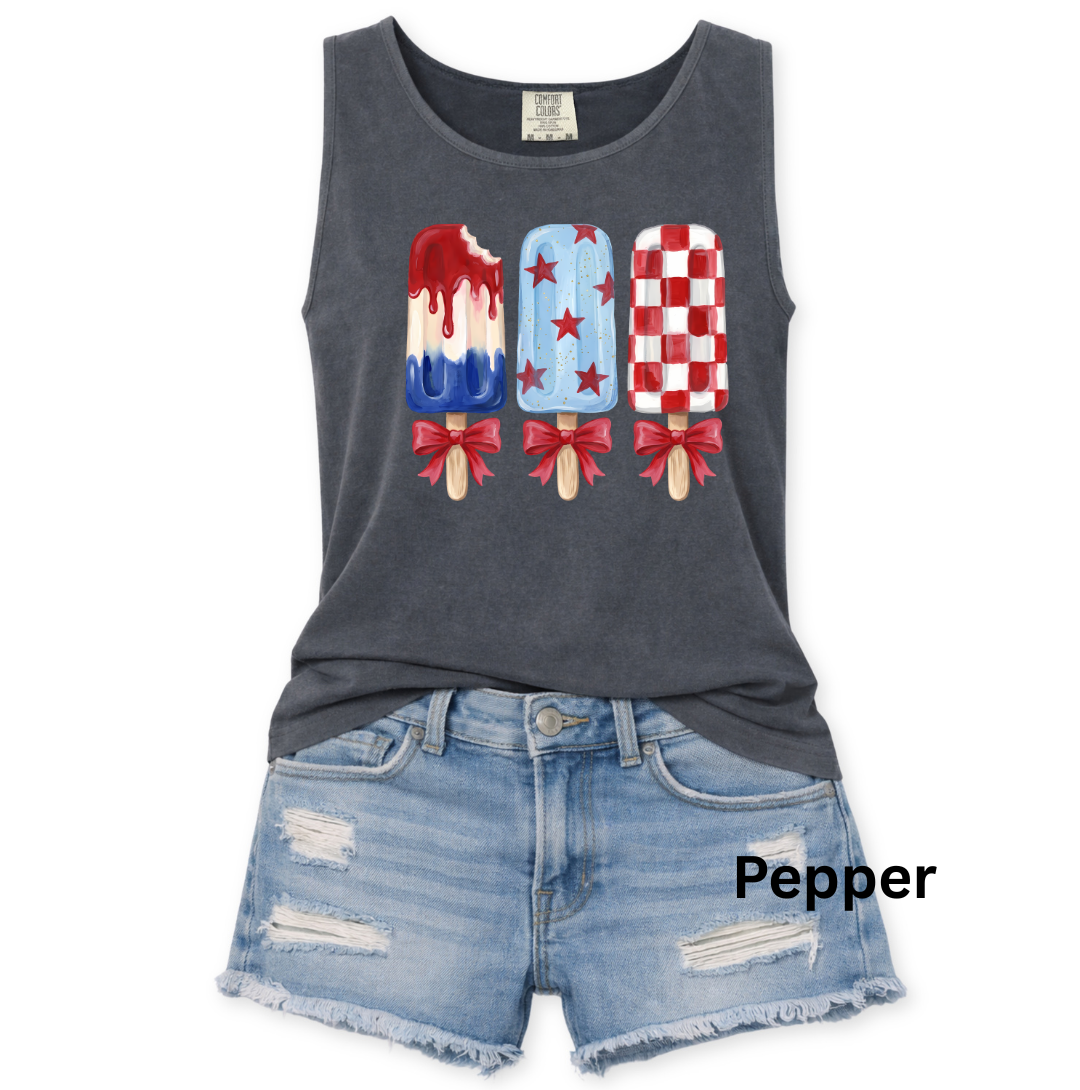 RED/WHITE/BLUE POPSICLE GRAPHIC TANK