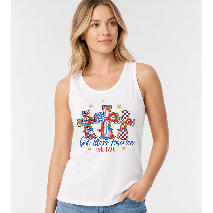 FINAL SALE TANK*** GOD BLESS AMERICA