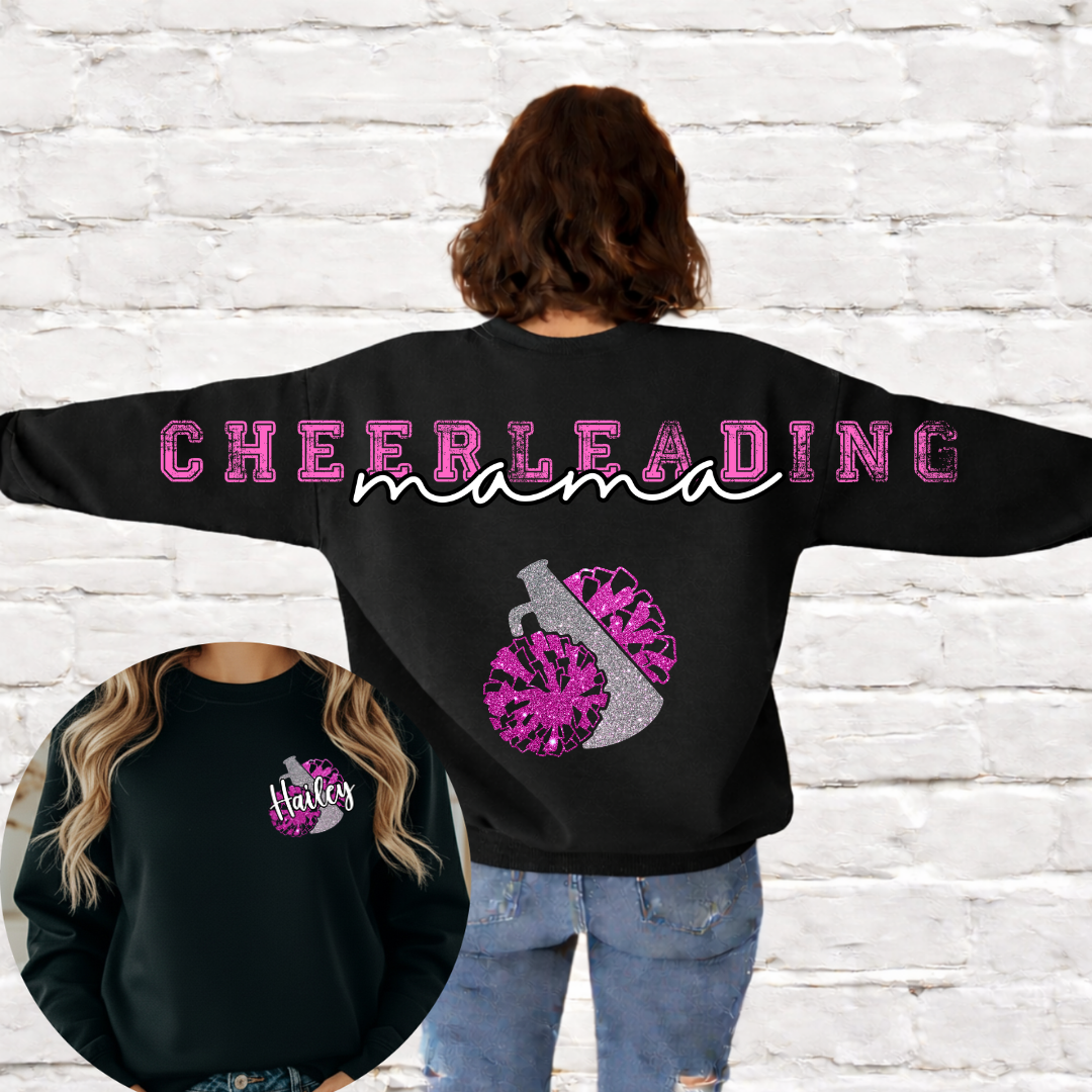 CUSTOM BIG BACK CHEERLEADING GLITTER