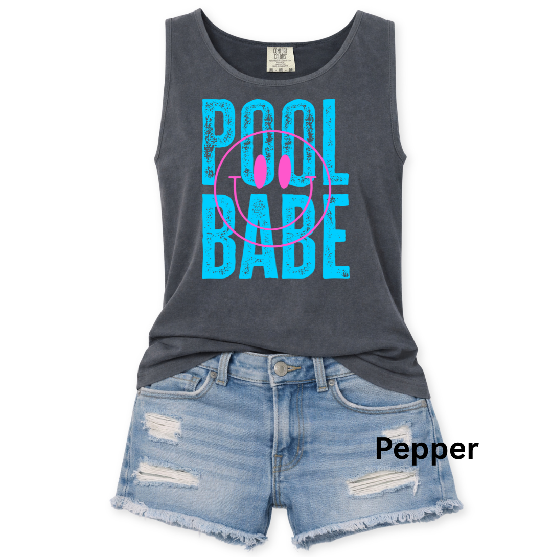 POOL BABE COMFORT COLORS GRAPHIC TANK
