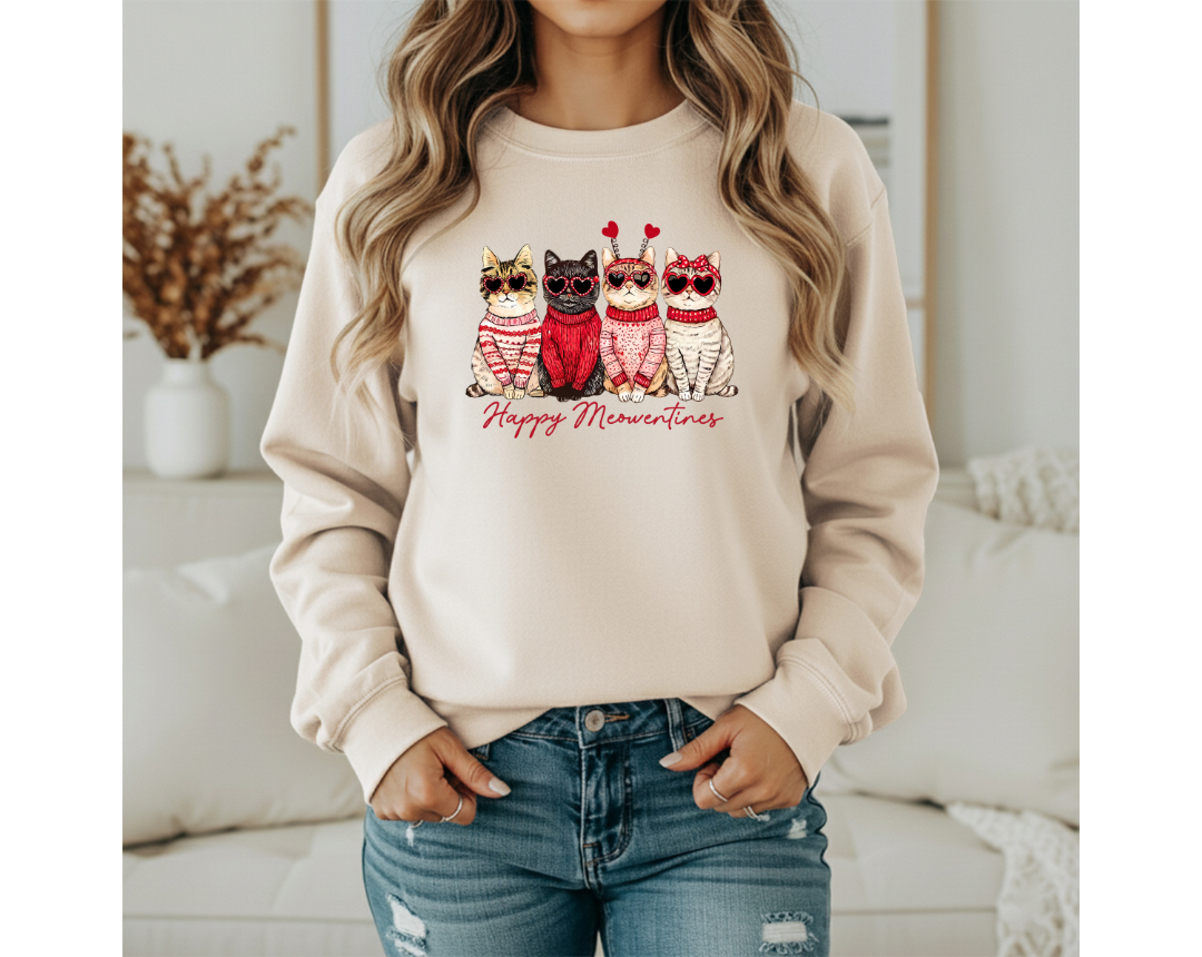 HAPPY MEOWENTINES SWEATSHIRT