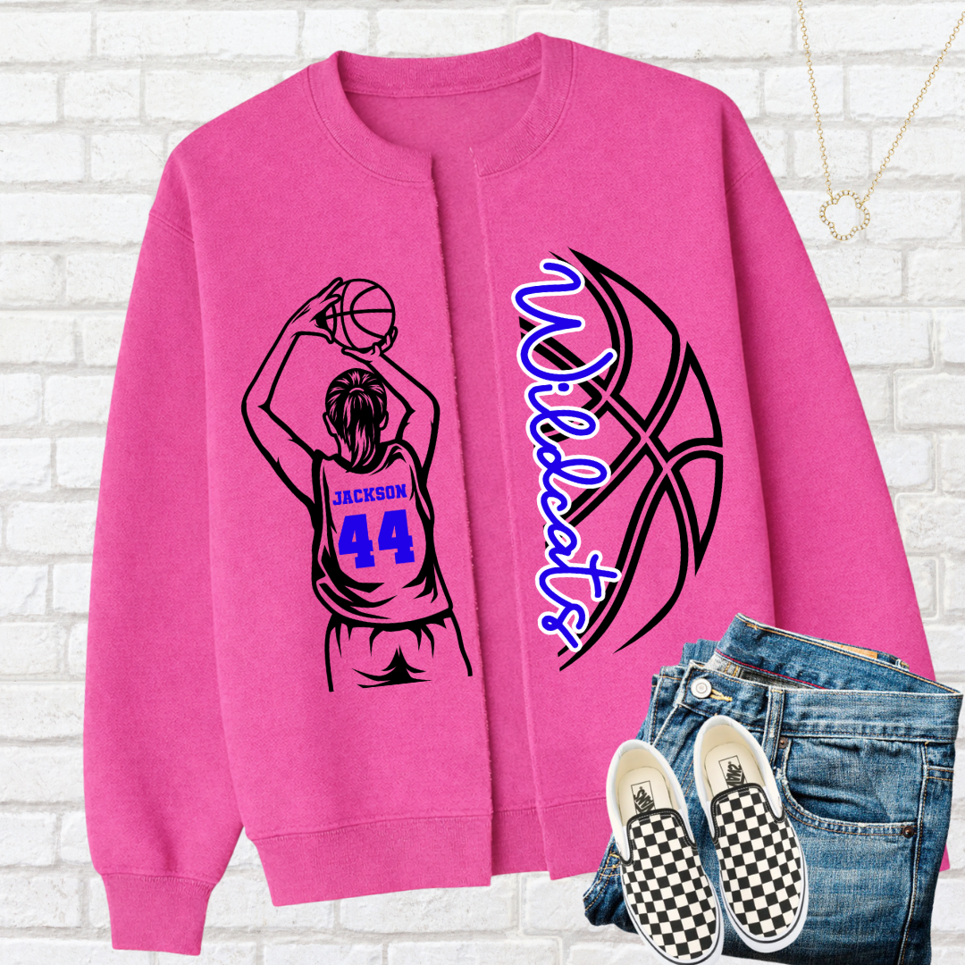 BASKETBALL GIRL OR BOY Custom Split Cardigan