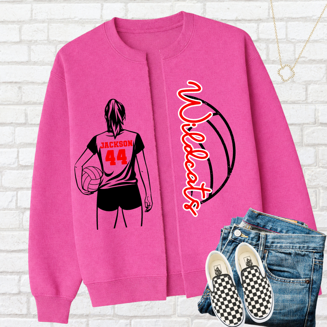 VOLLEYBALL Custom Split Cardigan