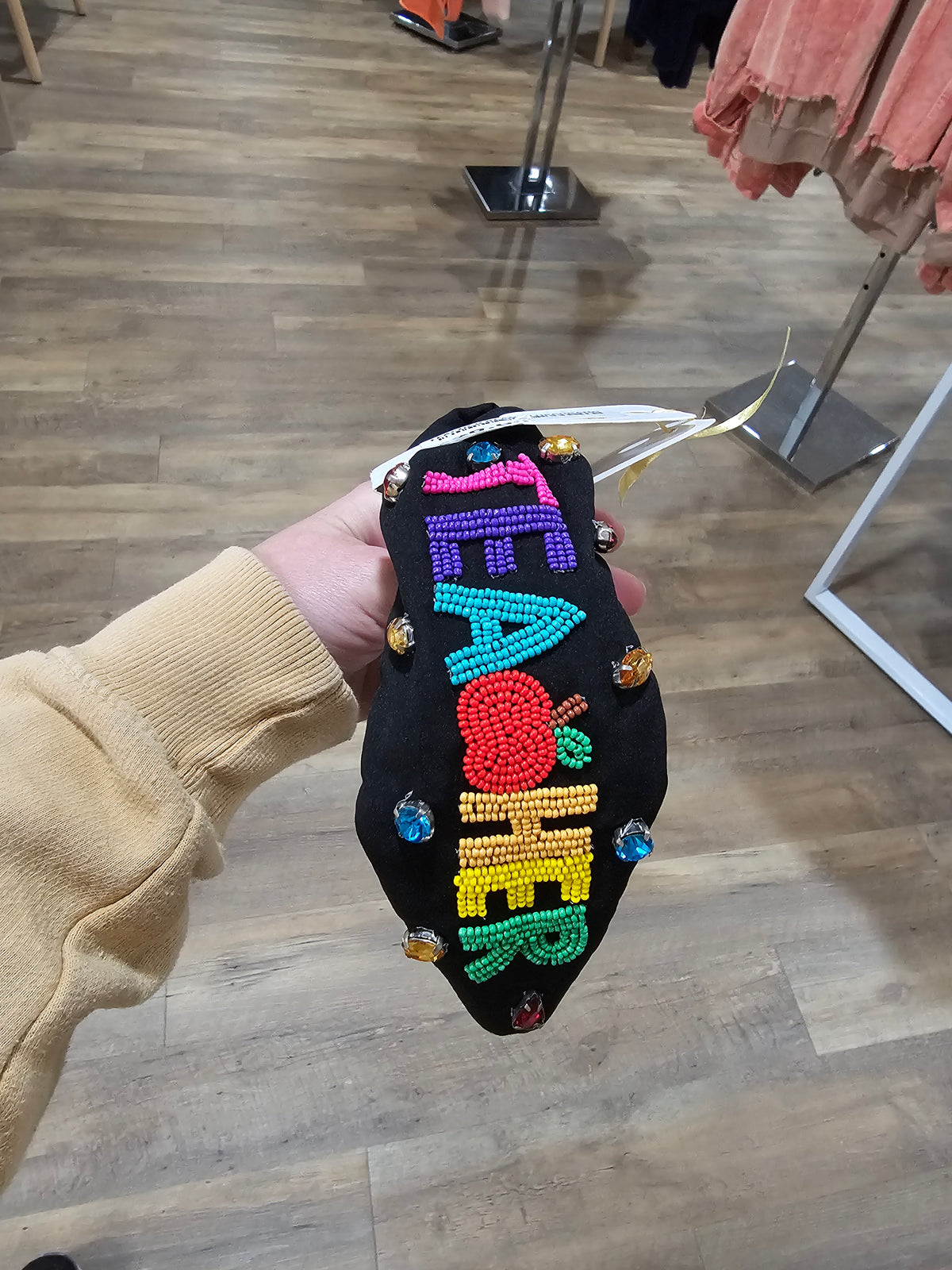 TEACHER BEADED HEADBAND