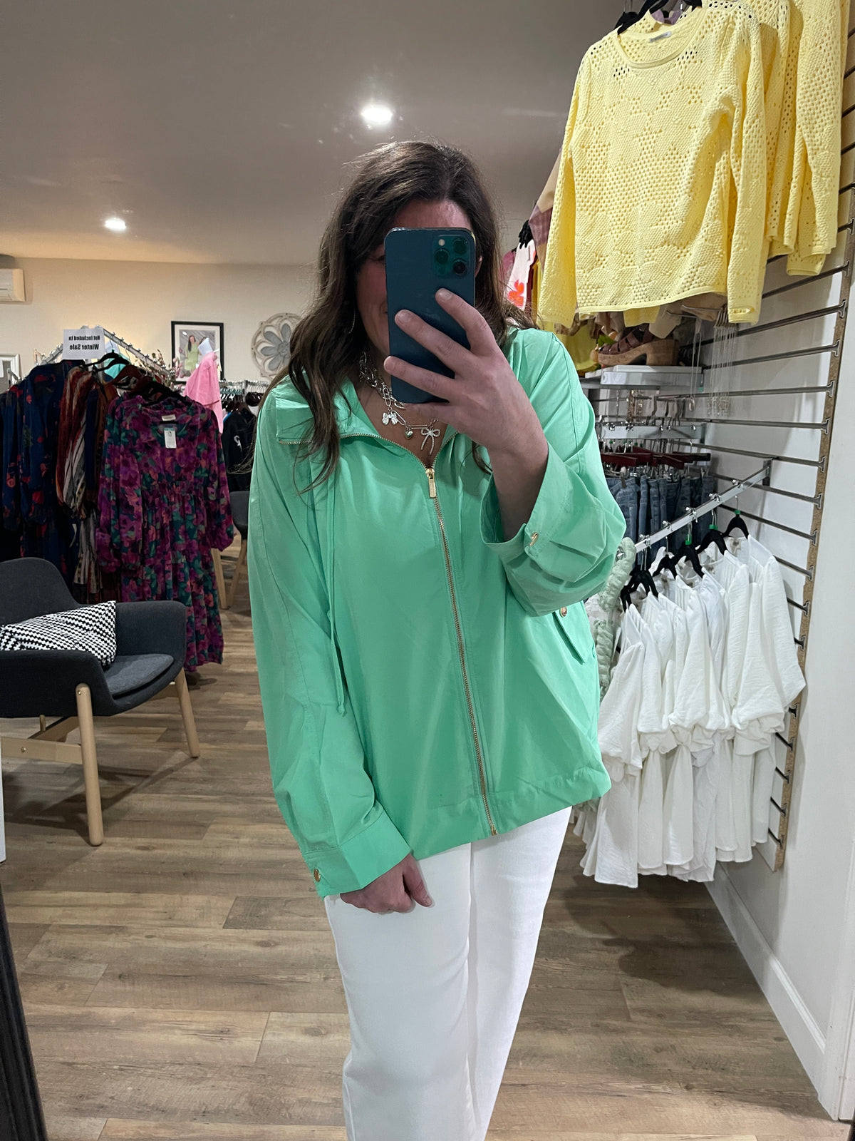 DEAR SCARLETT ON THE TRACK JACKET - SEAFOAM