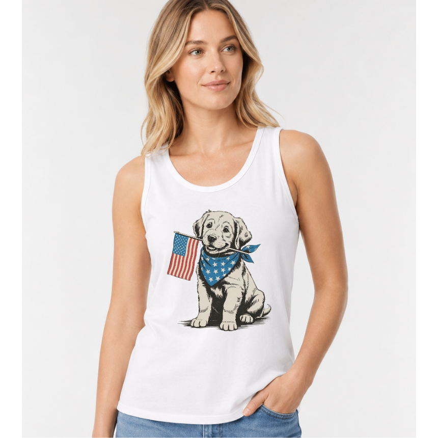 FINAL SALE TANK*** DOG/FLAG