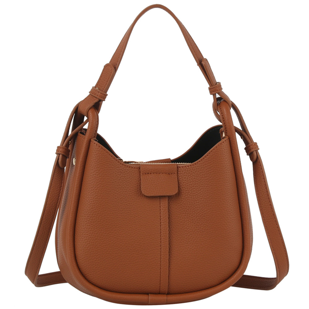 BROWN SMOOTH DESIGN SHOULDER BAG