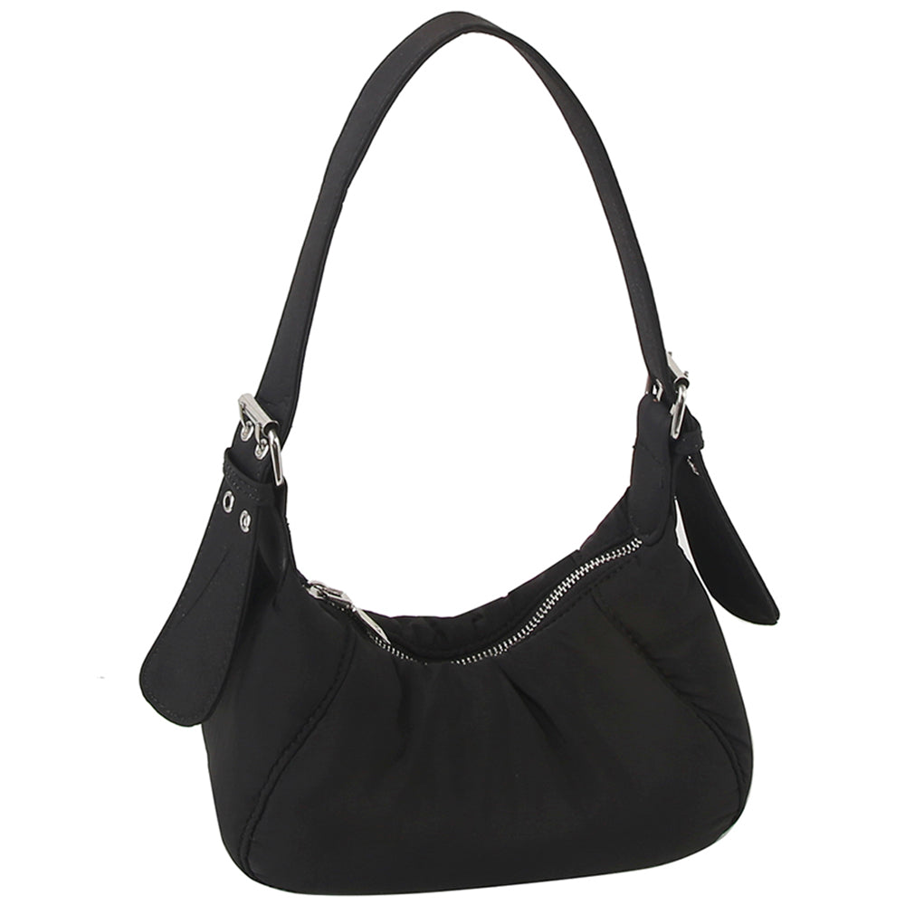 BLACK PUFFY SHOULDER BAG