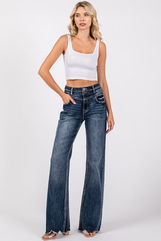 PETRA HIGH RISE WIDE LEG FLARE JEAN