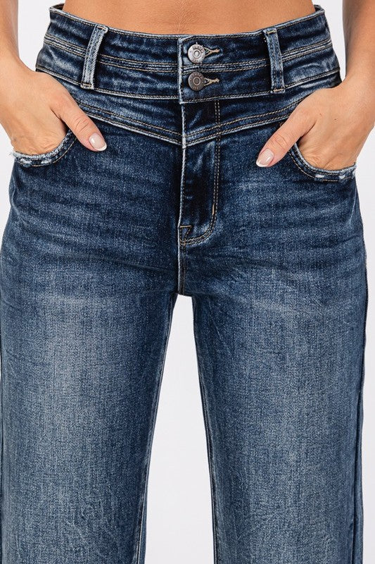 PETRA HIGH RISE WIDE LEG FLARE JEAN