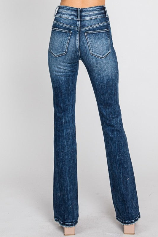PETRA CLASSIC HIGH RISE BOOTCUT DISTRESSED JEAN