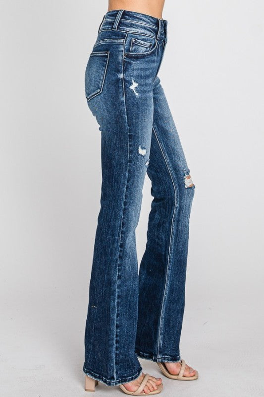 PETRA CLASSIC HIGH RISE BOOTCUT DISTRESSED JEAN