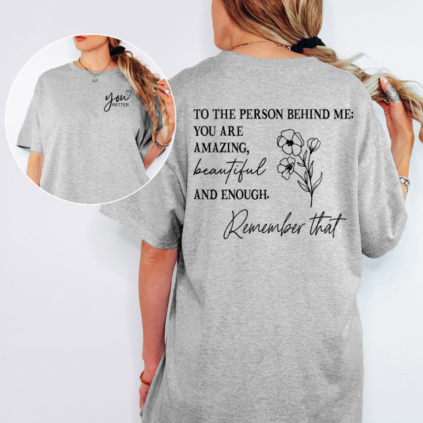 'YOU ARE AMAZING' FLORAL PRINT GRAPHIC TEE