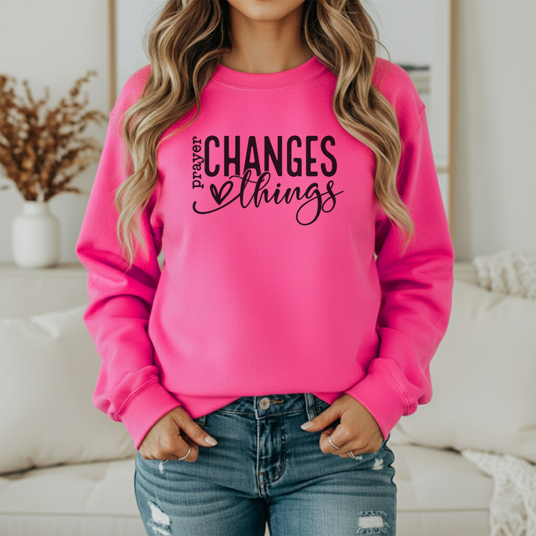 PRAYER CHANGES THINGS GRAPHIC SWEATSHIRT