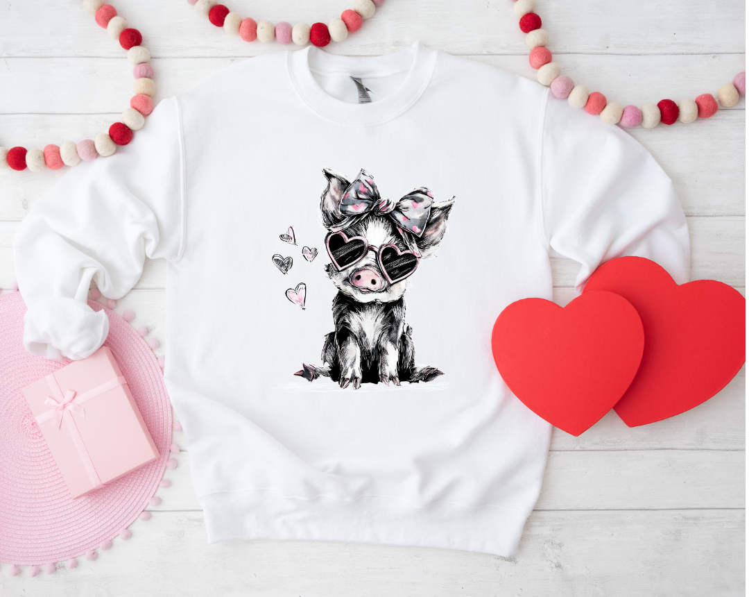 VALENTINE PIG SWEATSHIRT