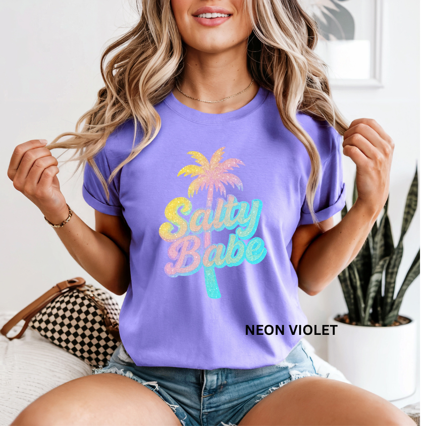 SALTY BABE GRAPHIC TEE - COMFORT COLORS
