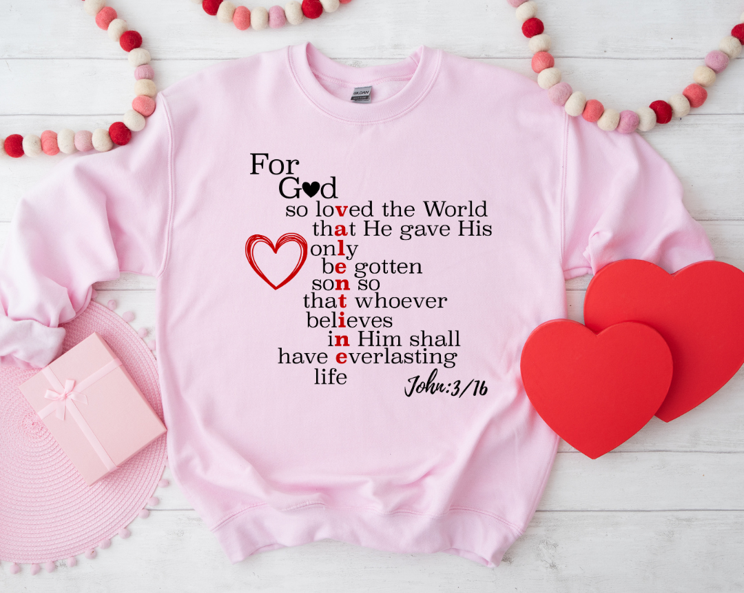 FOR GOD SO LOVED THE WORLD - VALENTINE SHORT SLEEVE TEE