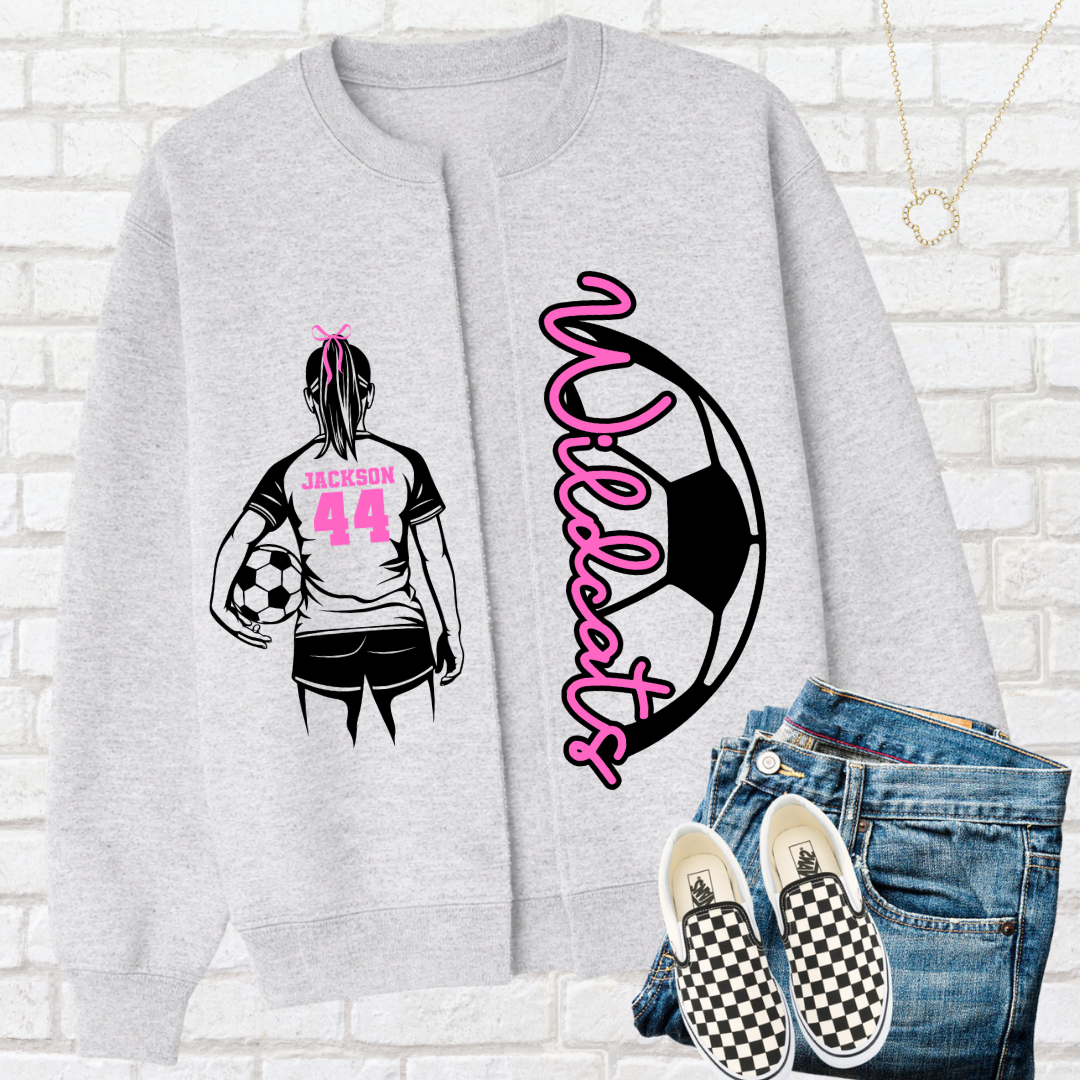 SOCCER GIRL OR BOY Custom Split Cardigan