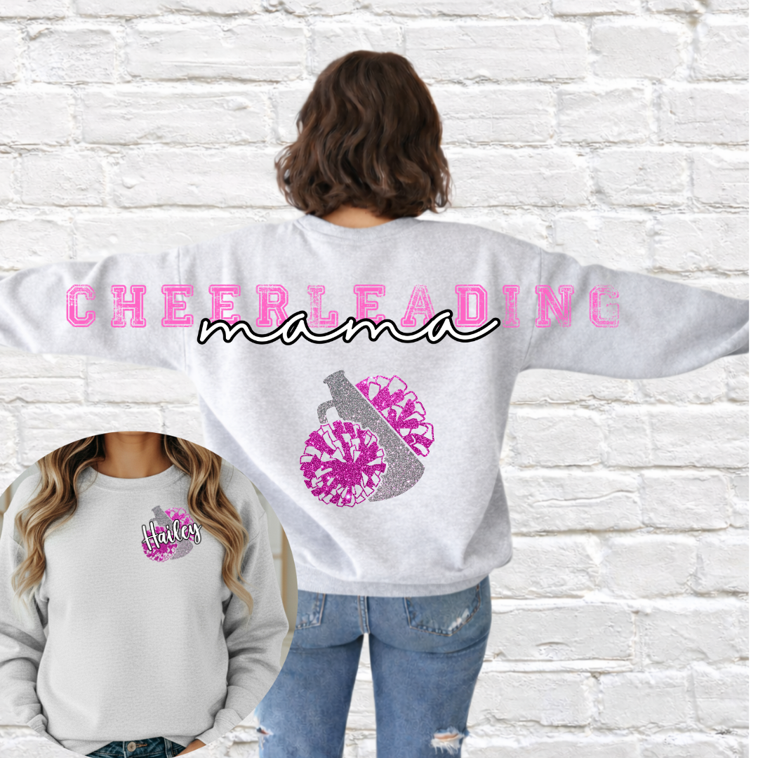 CUSTOM BIG BACK CHEERLEADING GLITTER