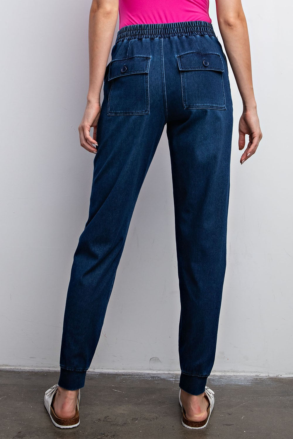 DK DENIM COTTON STRETCH DENIM JOGGERS