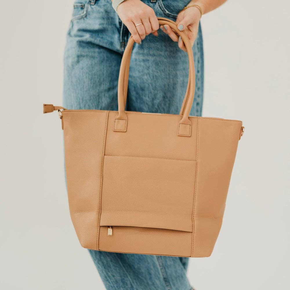 Pretty Simple - Courtney Checkered Tote: Woven Checkered Black
