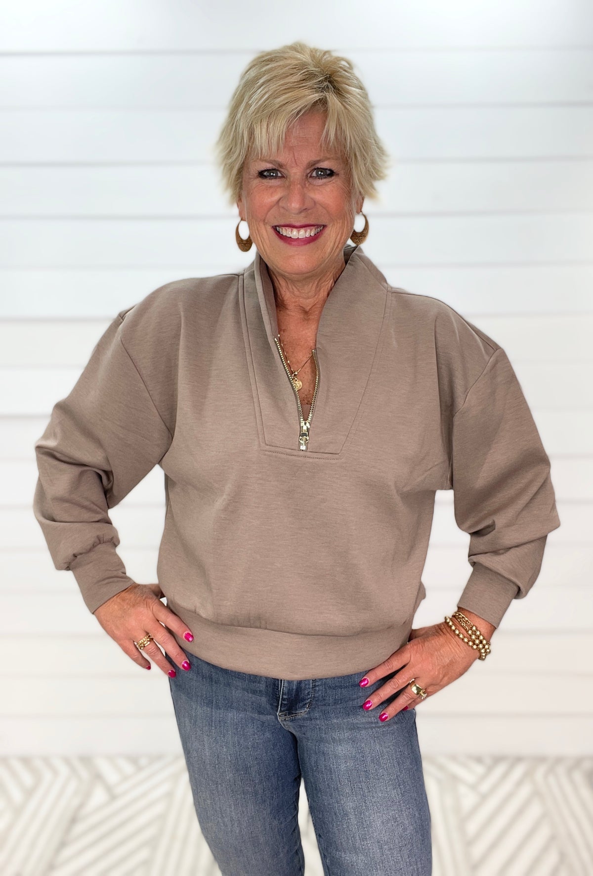 COCOA SCUBA HALF ZIP PULLOVER