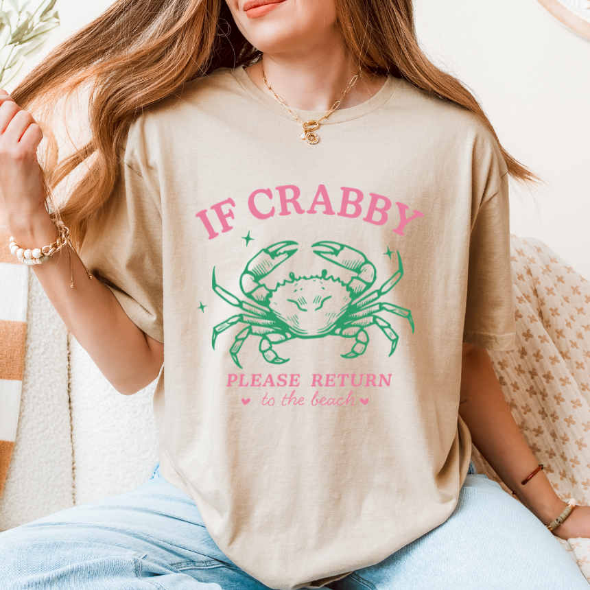 IF CRABBY RETURN TO BEACH - SHORT SLEEVE TEE