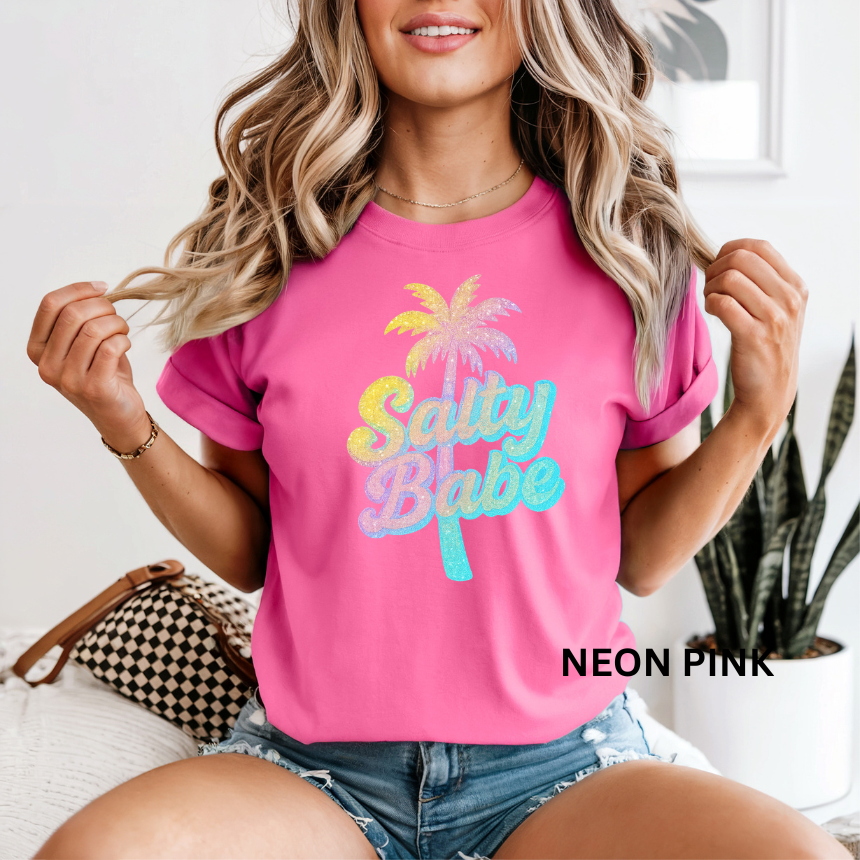 SALTY BABE GRAPHIC TEE - COMFORT COLORS