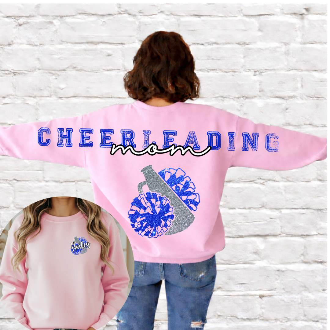 CUSTOM BIG BACK CHEERLEADING GLITTER