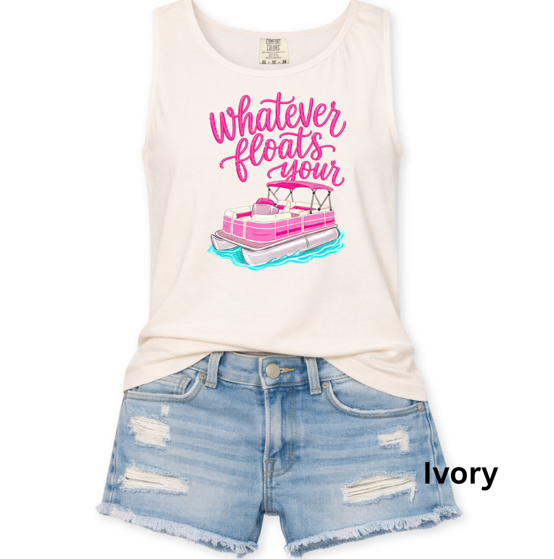 WHATEVER FLOATS YOUR BOAT - COMFORT COLORS TANK - S-3XL