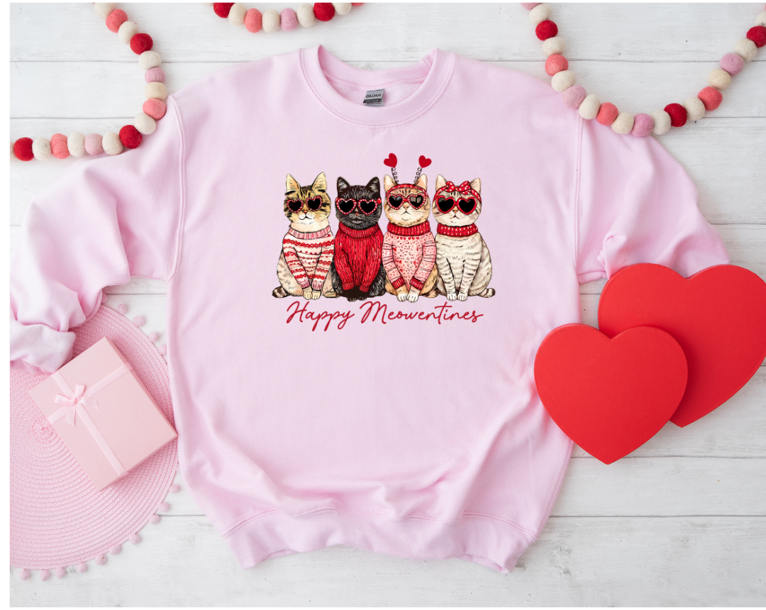 HAPPY MEOWENTINES SWEATSHIRT