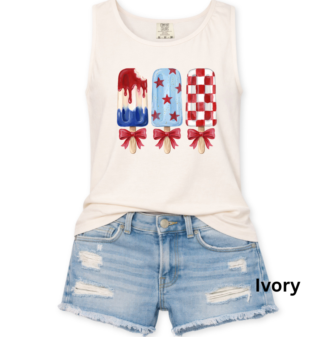 RED/WHITE/BLUE POPSICLE GRAPHIC TANK