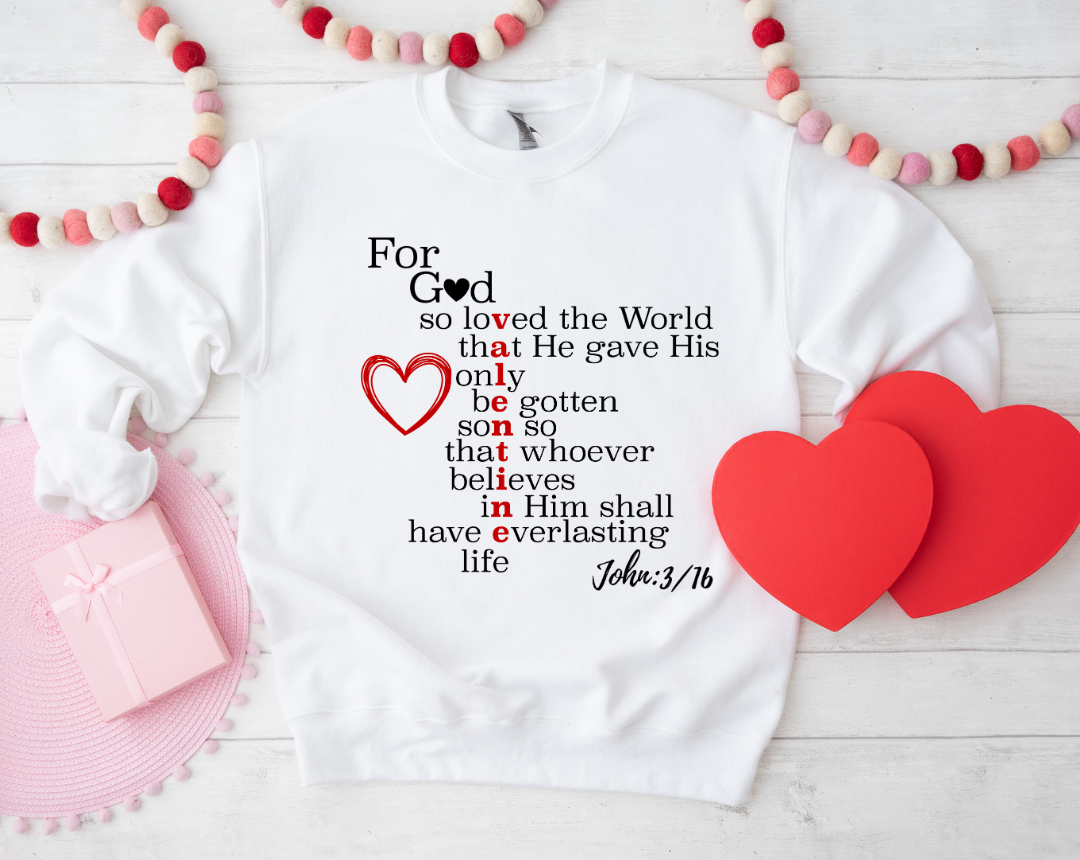 FOR GOD SO LOVED THE WORLD - VALENTINE SHORT SLEEVE TEE