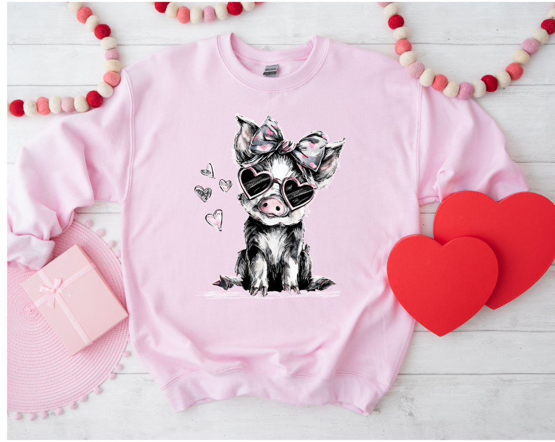 VALENTINE PIG SWEATSHIRT