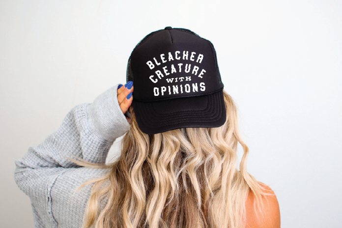 Southern Attitude Designs Inc - Bleacher Creature - UNISEX BLACK TRUCKER HAT